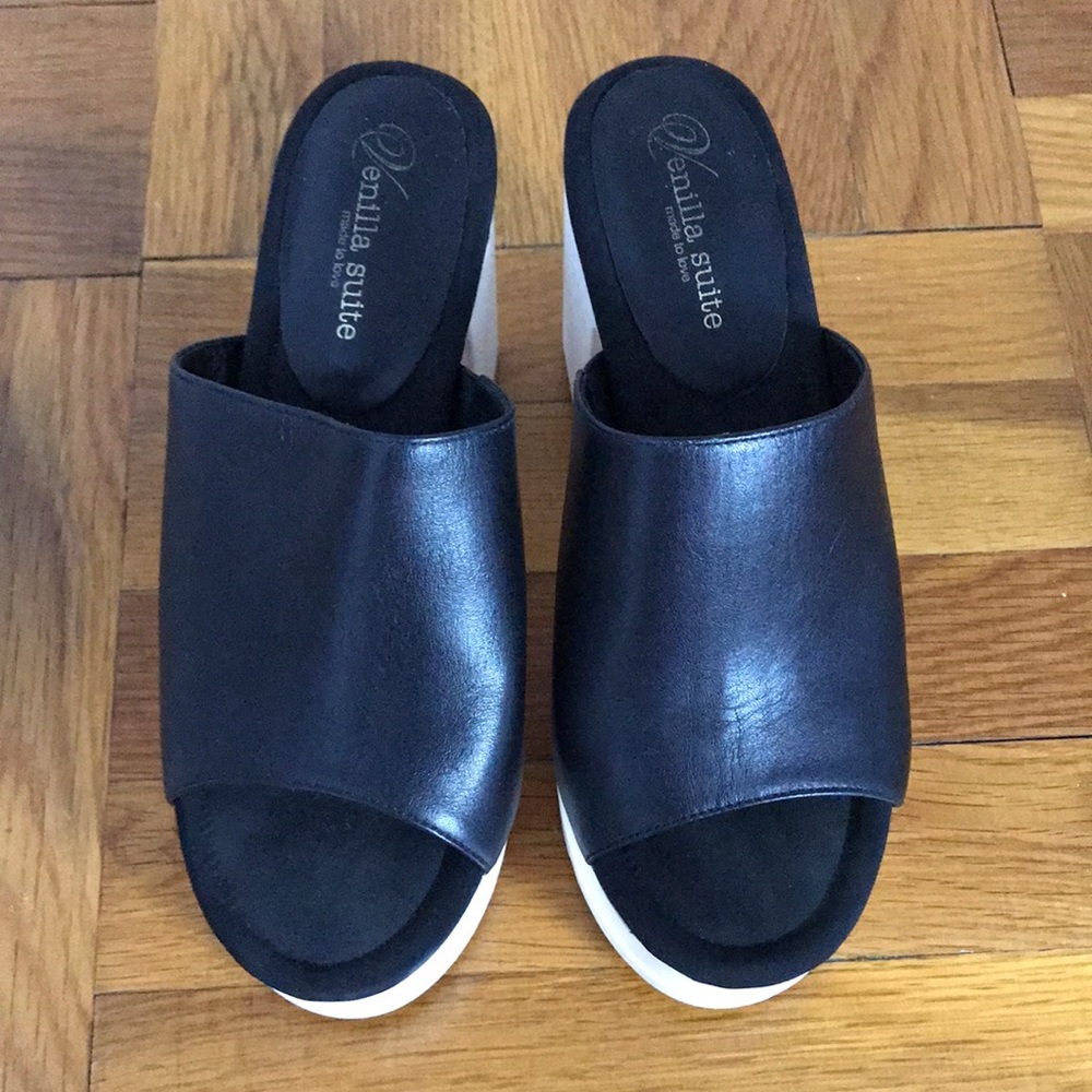 Black platform shoes with chuck heels - Picture 5 of 5